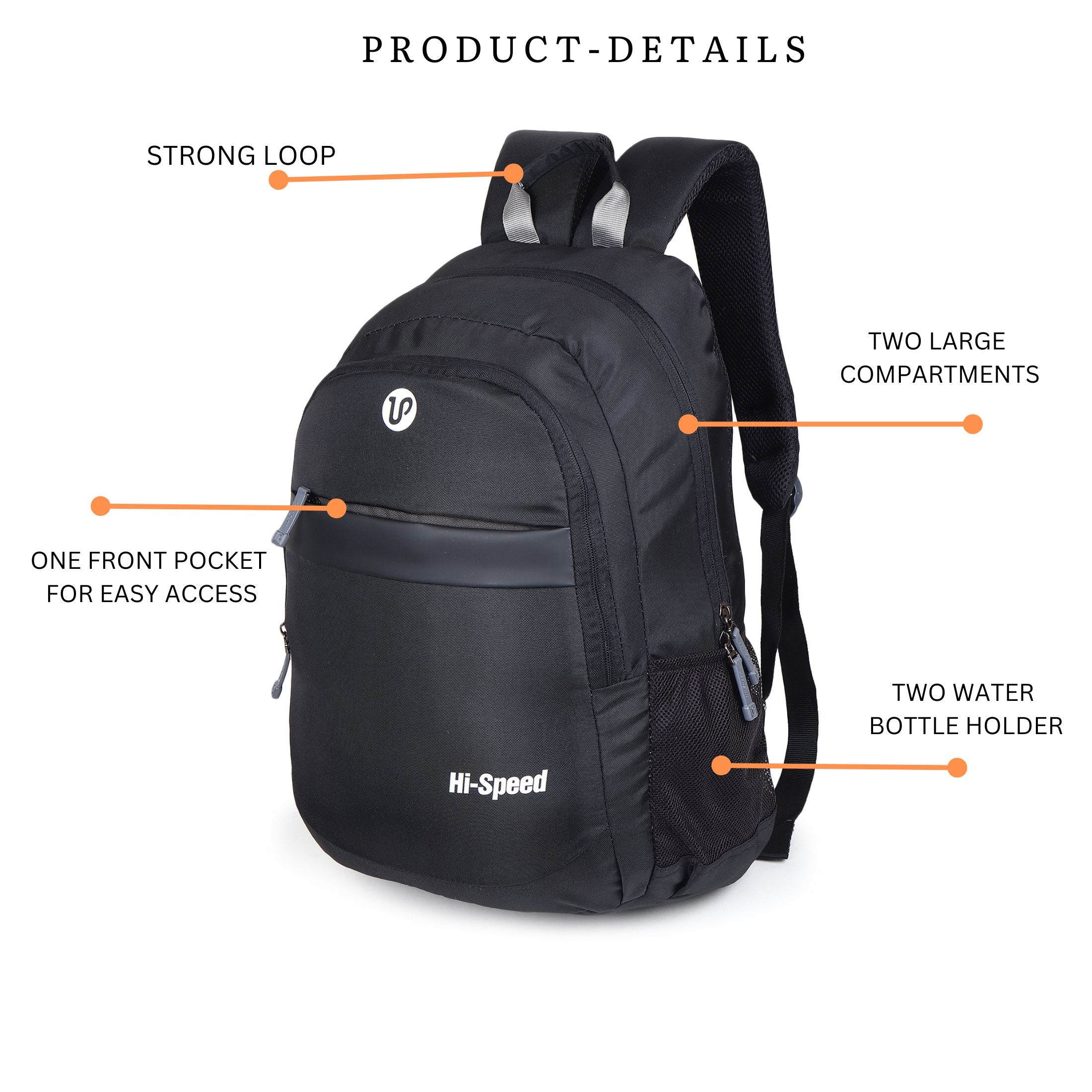 32L Waterproof Laptop Backpack | Durable Polyester, Multi-Purpose for School, Office & Travel