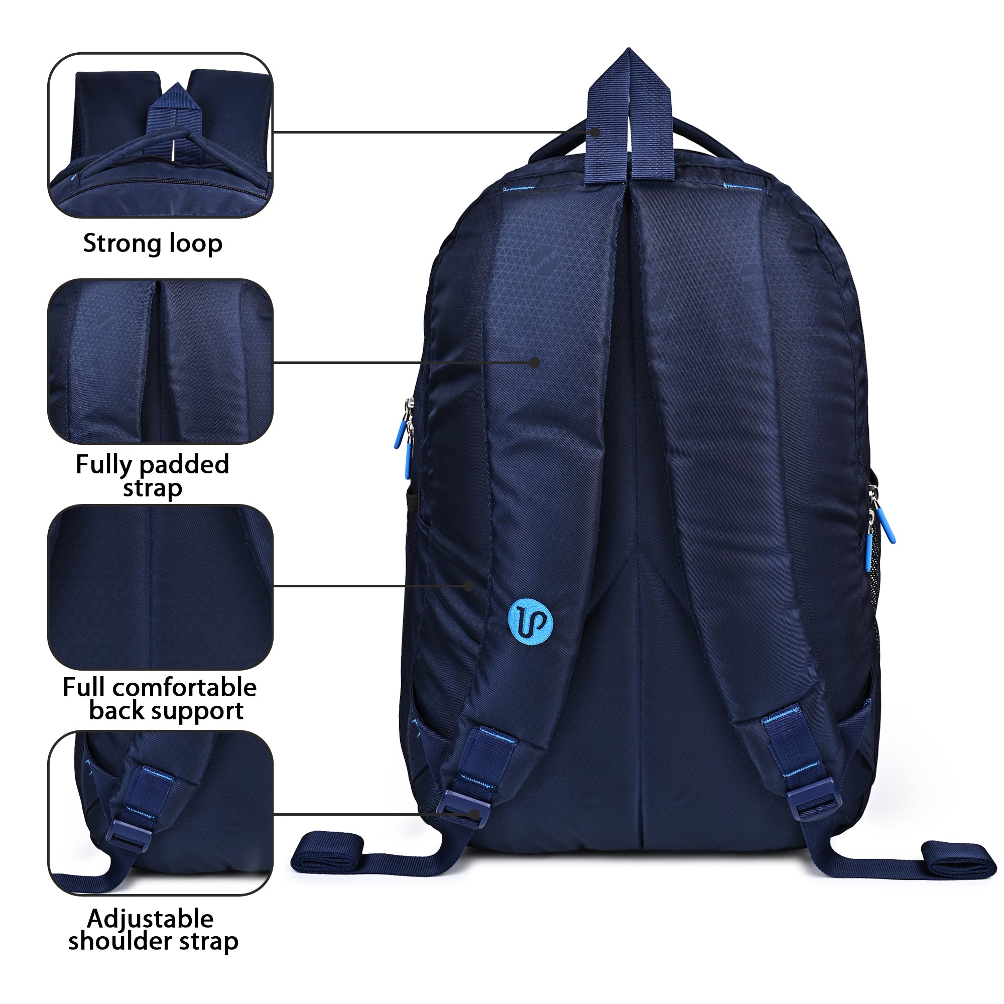 Large 31 L Laptop Backpack Premium Navy Backpack | Laptop & Travel Bag  174