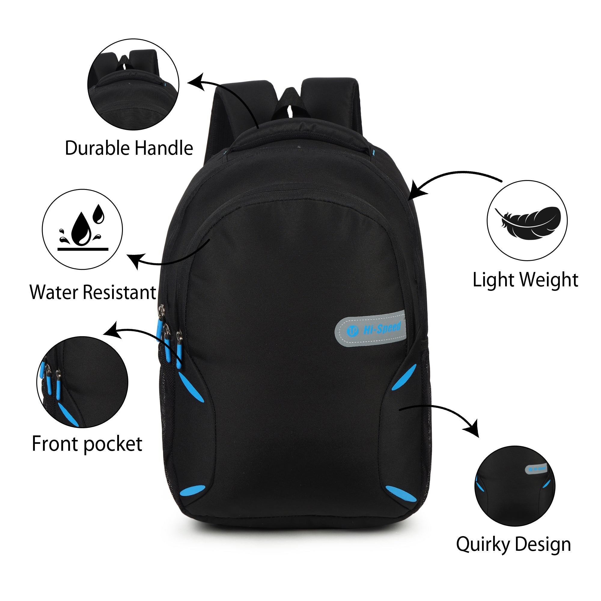 Medium 31 L Backpack Casual bags for men and women padded shoulder strap and durable handle  (Black)