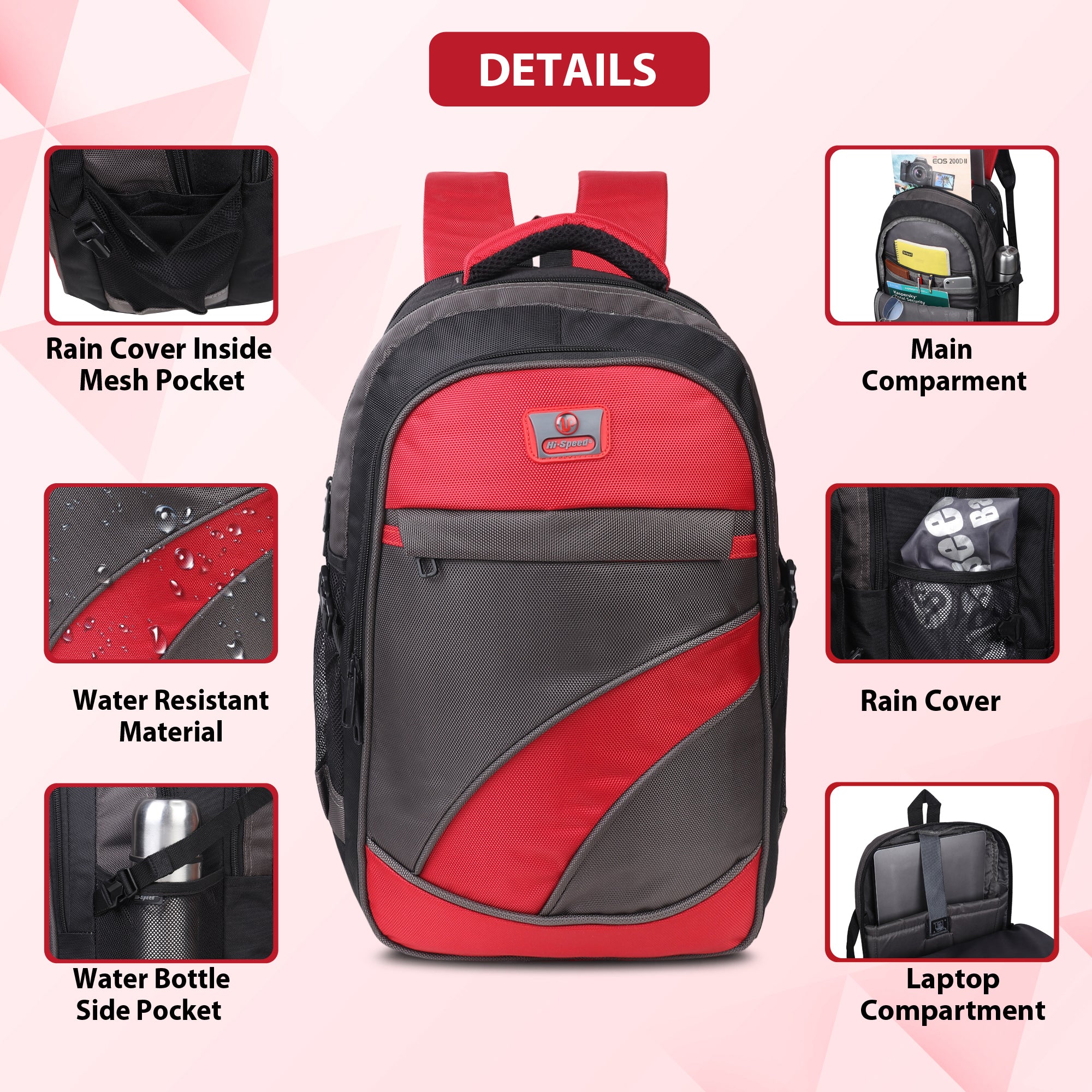 Polyester 32L Laptop Backpack | Waterproof & Spacious Design