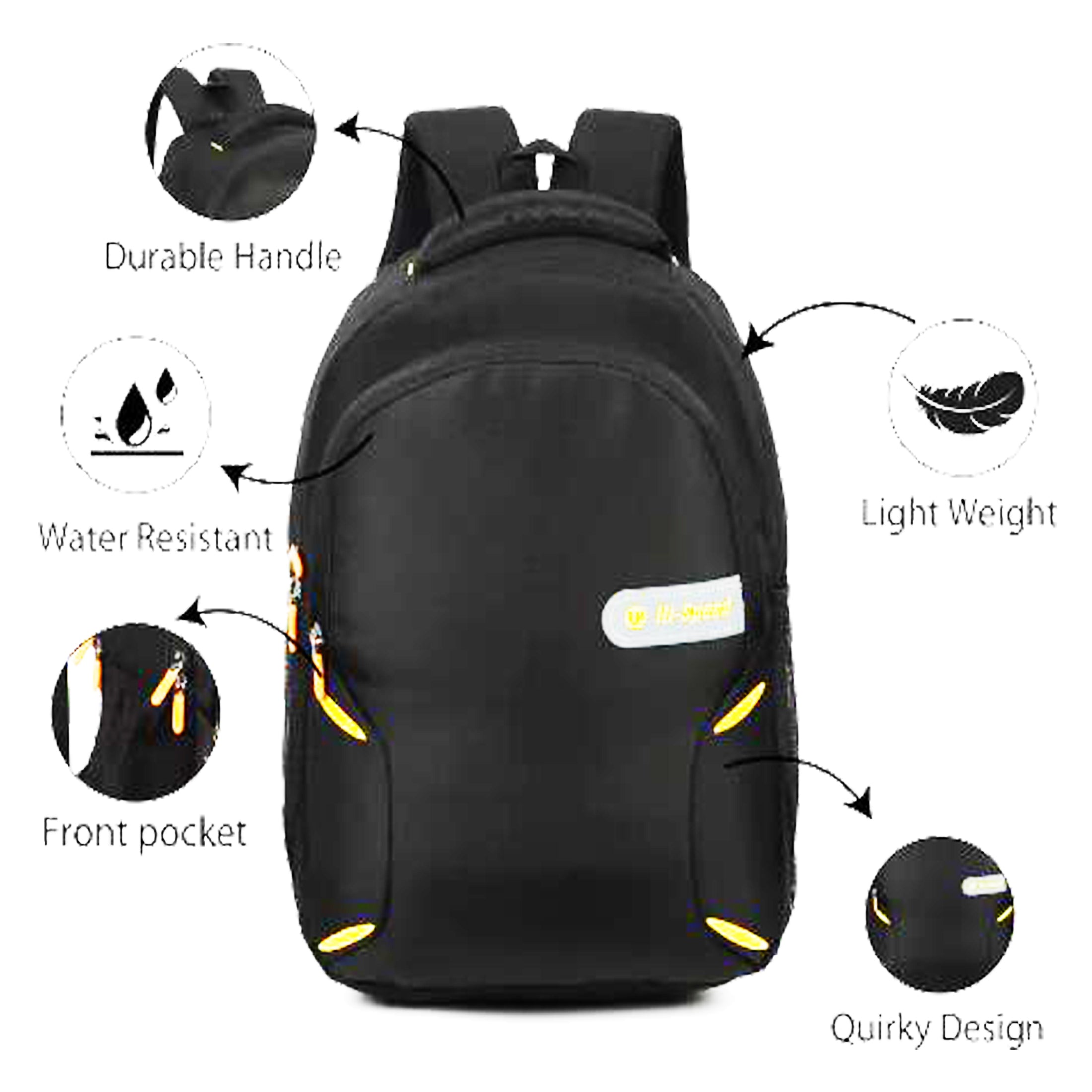 Medium 31 L Backpack Casual bags for men and women padded shoulder strap and durable handle  (Black)