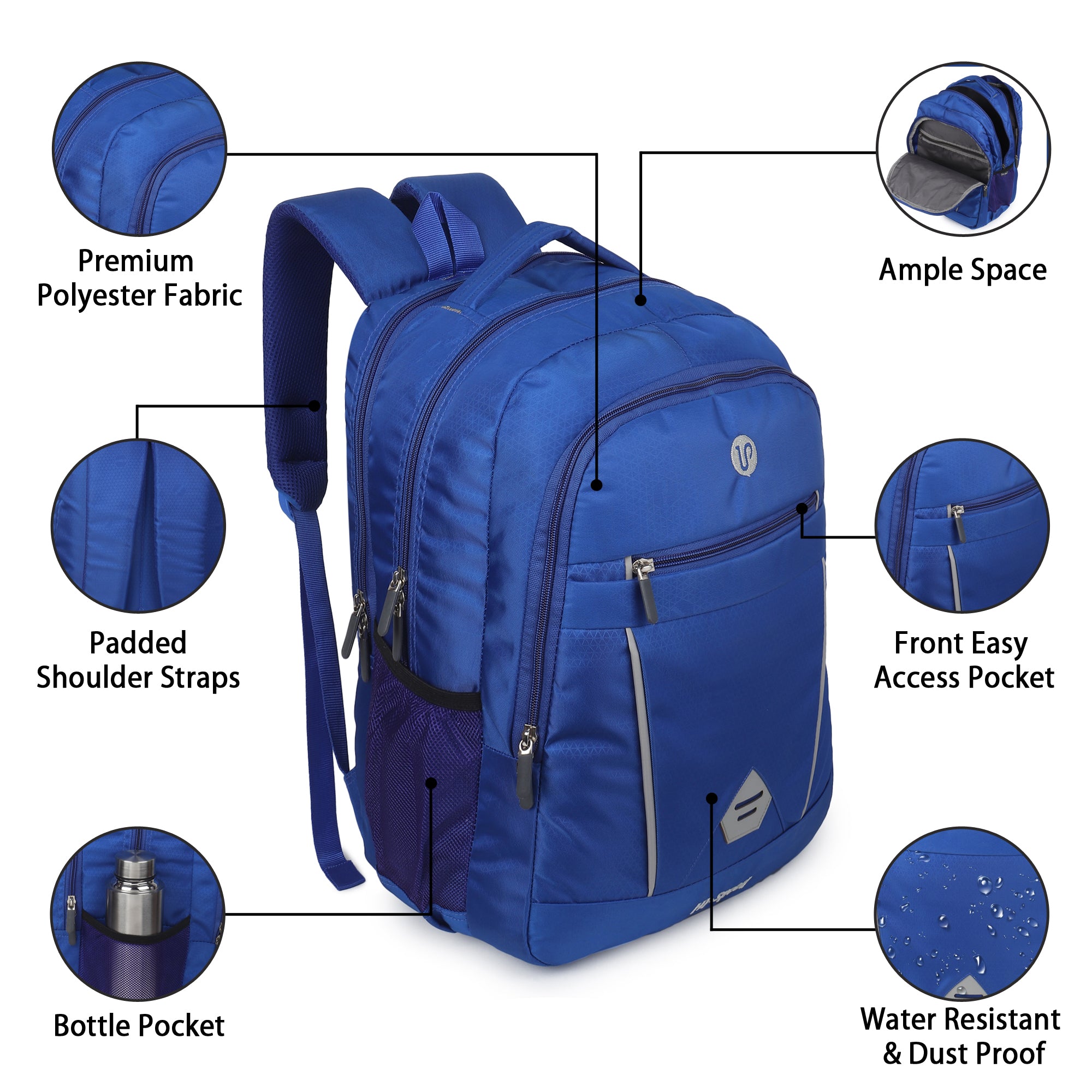 Large 31 L Laptop Backpack Premium Blue Backpack | Laptop & Travel Bag  174