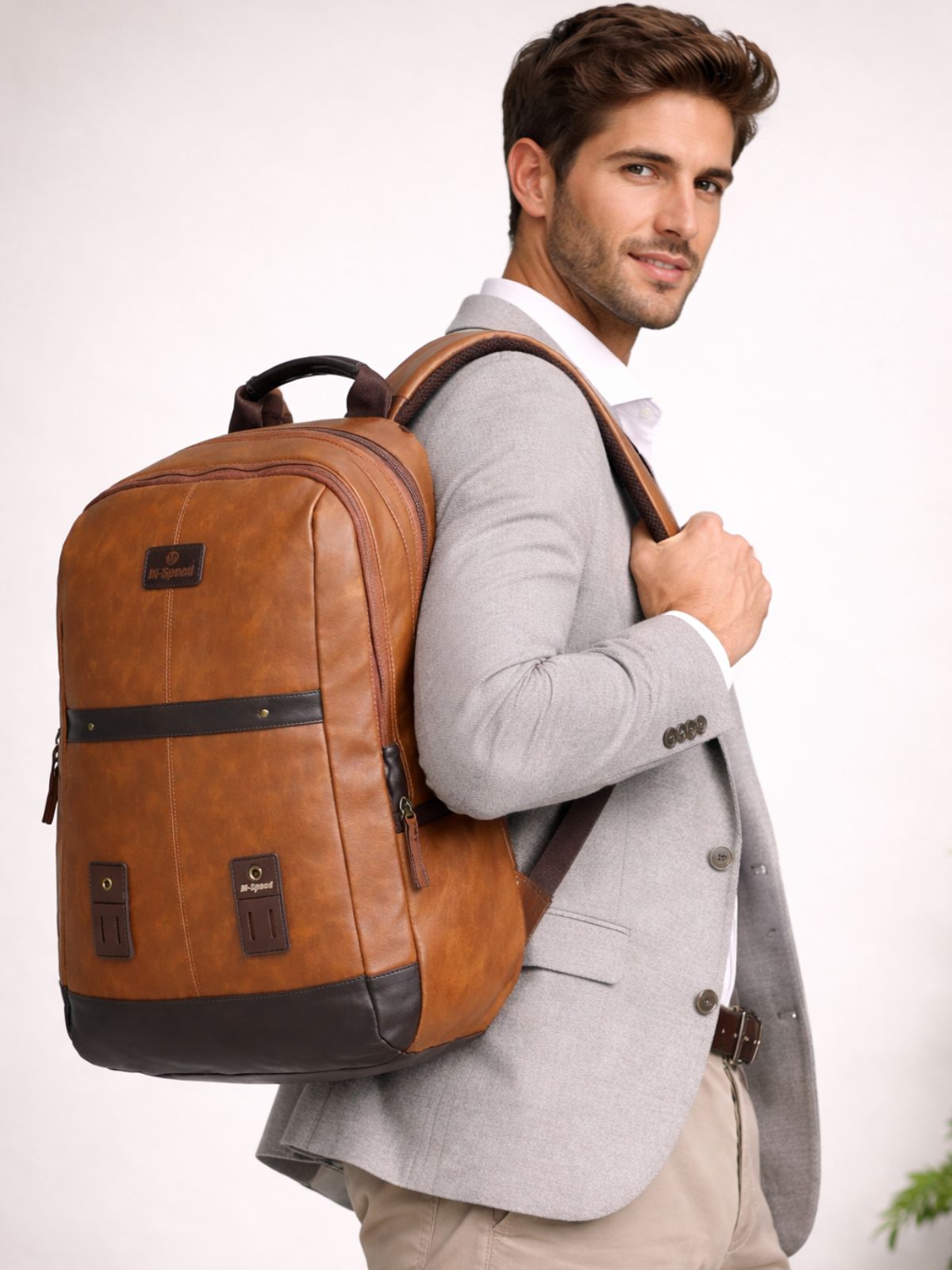 Unisex Colourblocked Backpack