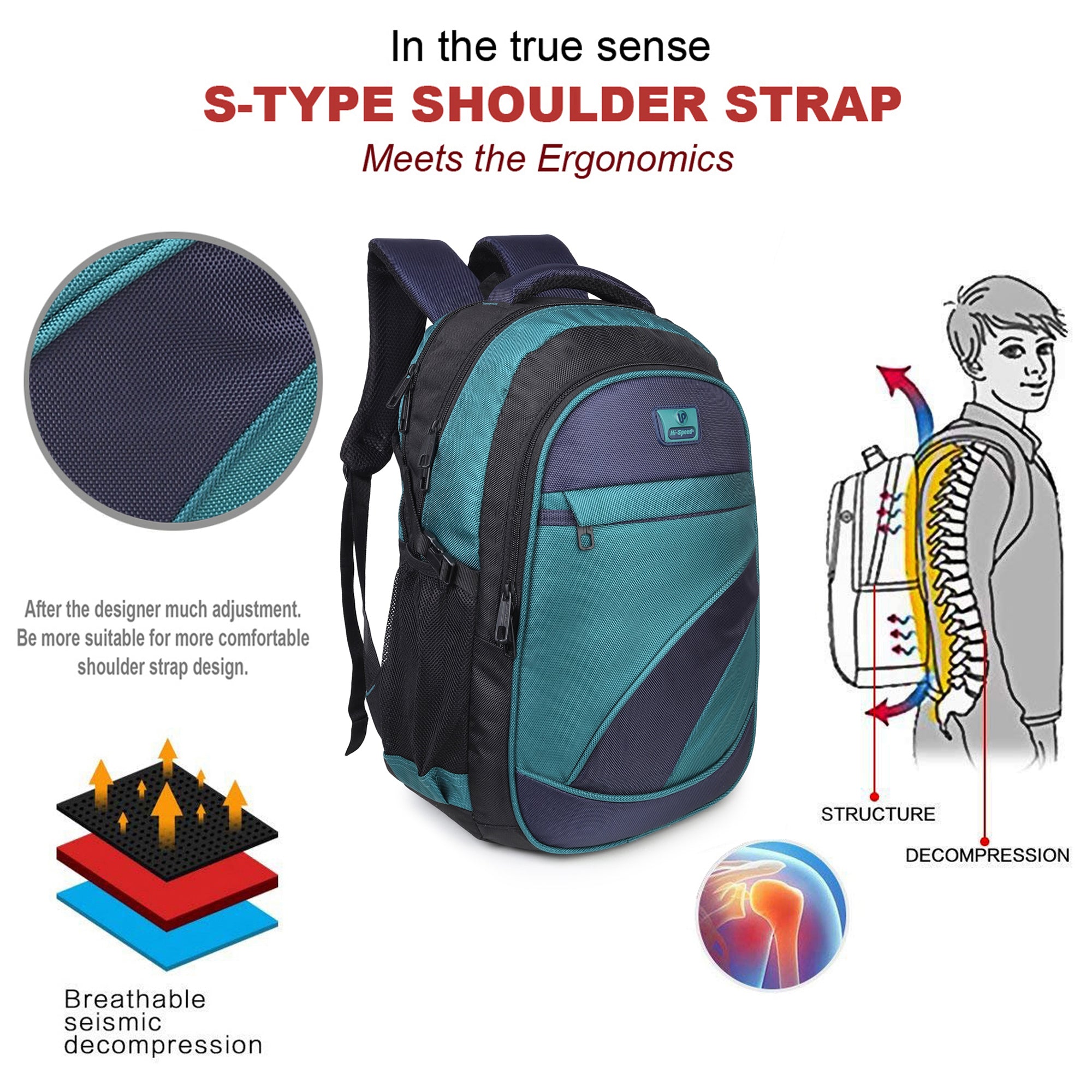 35L Waterproof Laptop Backpack for Men & Women | Casual, Office, School, College Travel Bag with Padded Compartment – Polyester, Durable & Lightweight