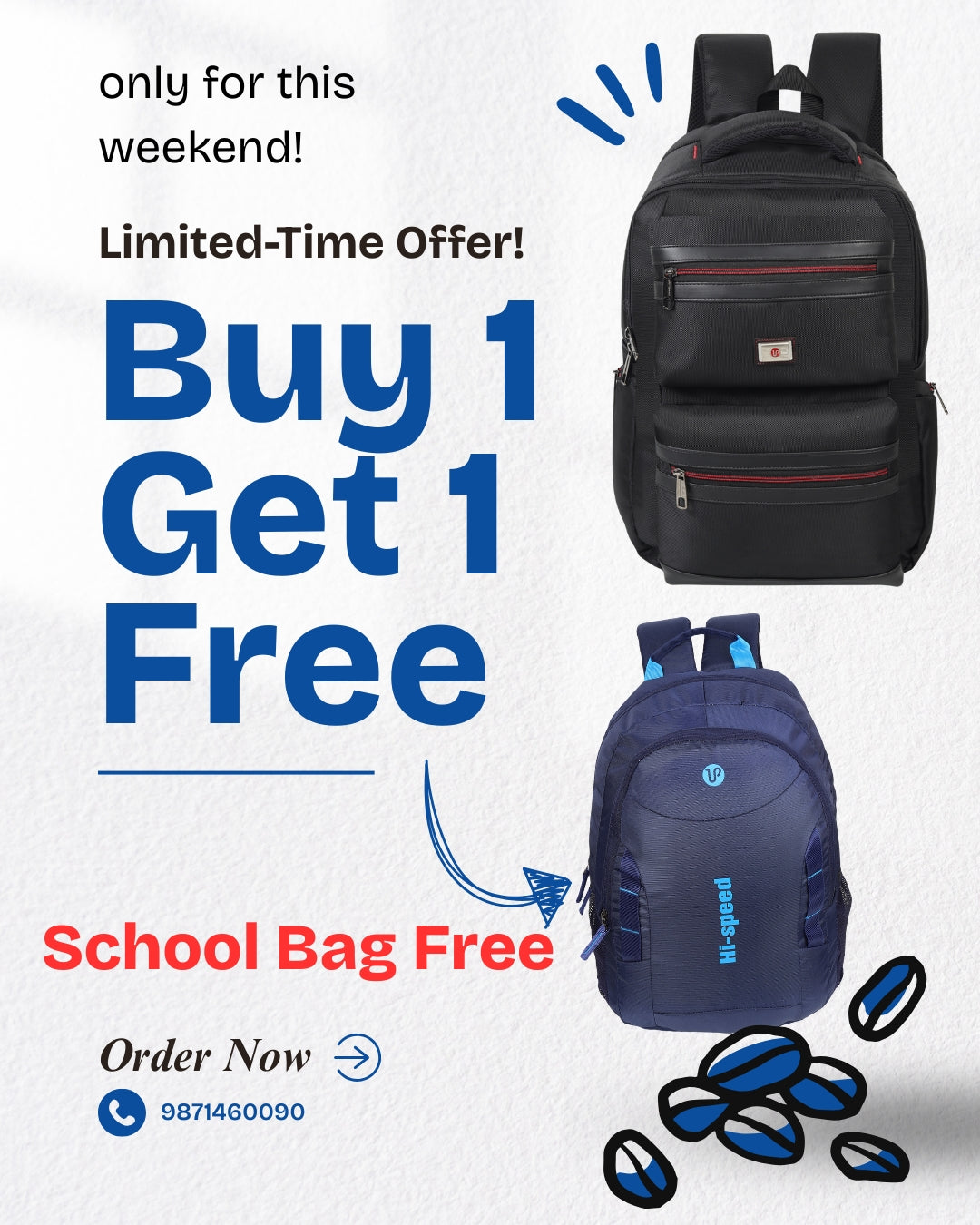 31L Durable Backpack – Buy 1 & Get 1 Free School Bag