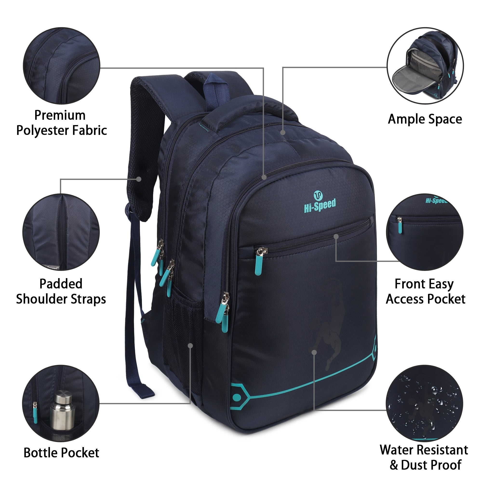 Large 31 L Laptop Backpack Premium Black Backpack | Laptop & Travel Bag  176