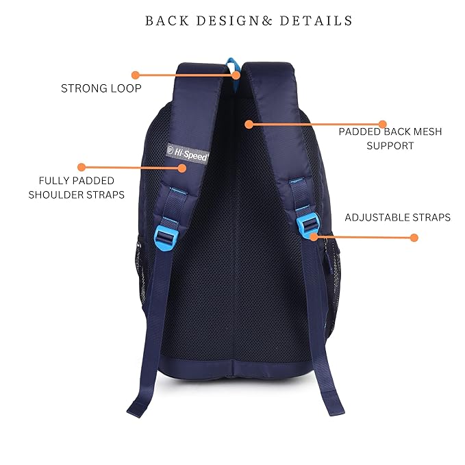 Durable 32L Waterproof Laptop Backpack by Hi-Speed Bags | Polyester, Multi-Purpose for School, College, Office & Travel