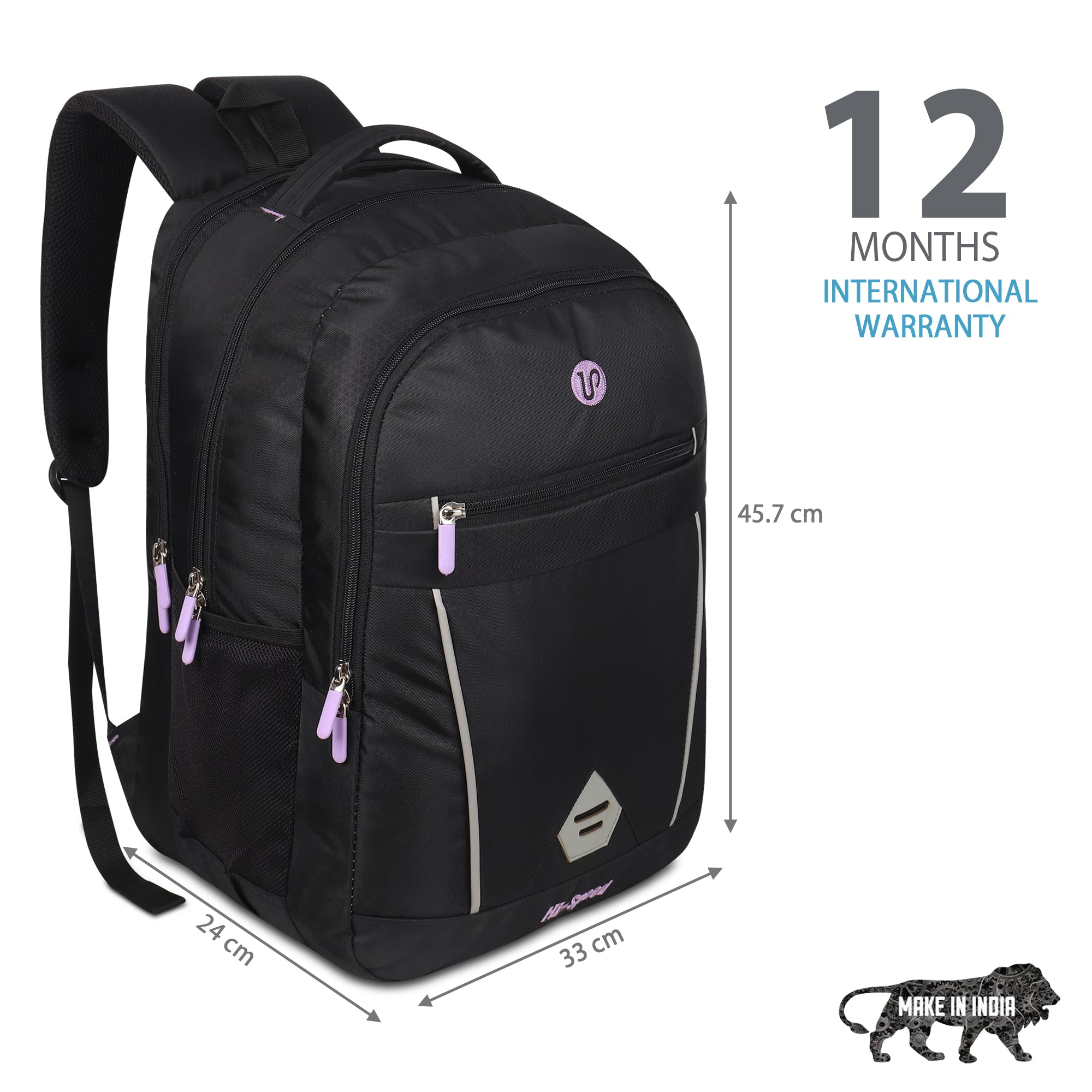 Large 31 L Laptop Backpack Premium Black Backpack | Laptop & Travel Bag  174