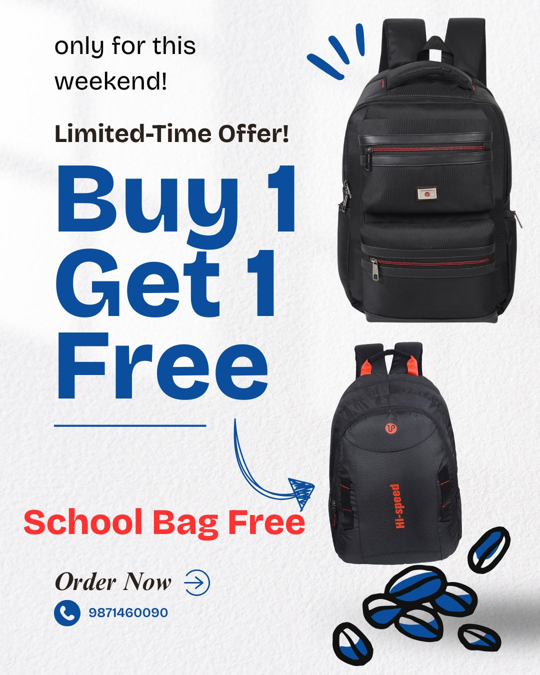 31L Durable Backpack – Buy 1 & Get 1 Free School Bag
