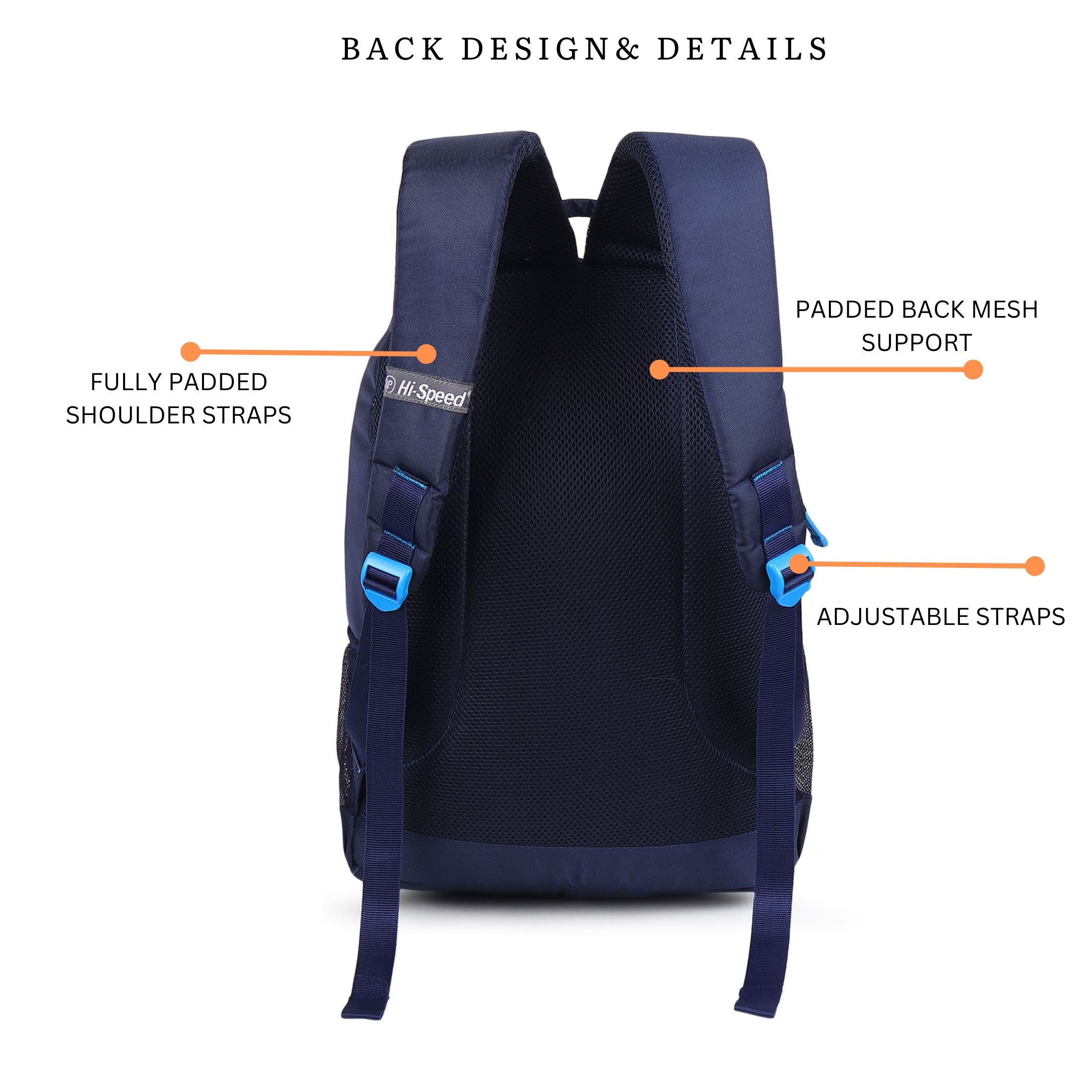 Hi Speed bags Laptop backpack 31 litres Casual Bag with Padded Laptop Sleeve for Men & Women | Polyester, Waterproof Backpack for Boys & Girls-230