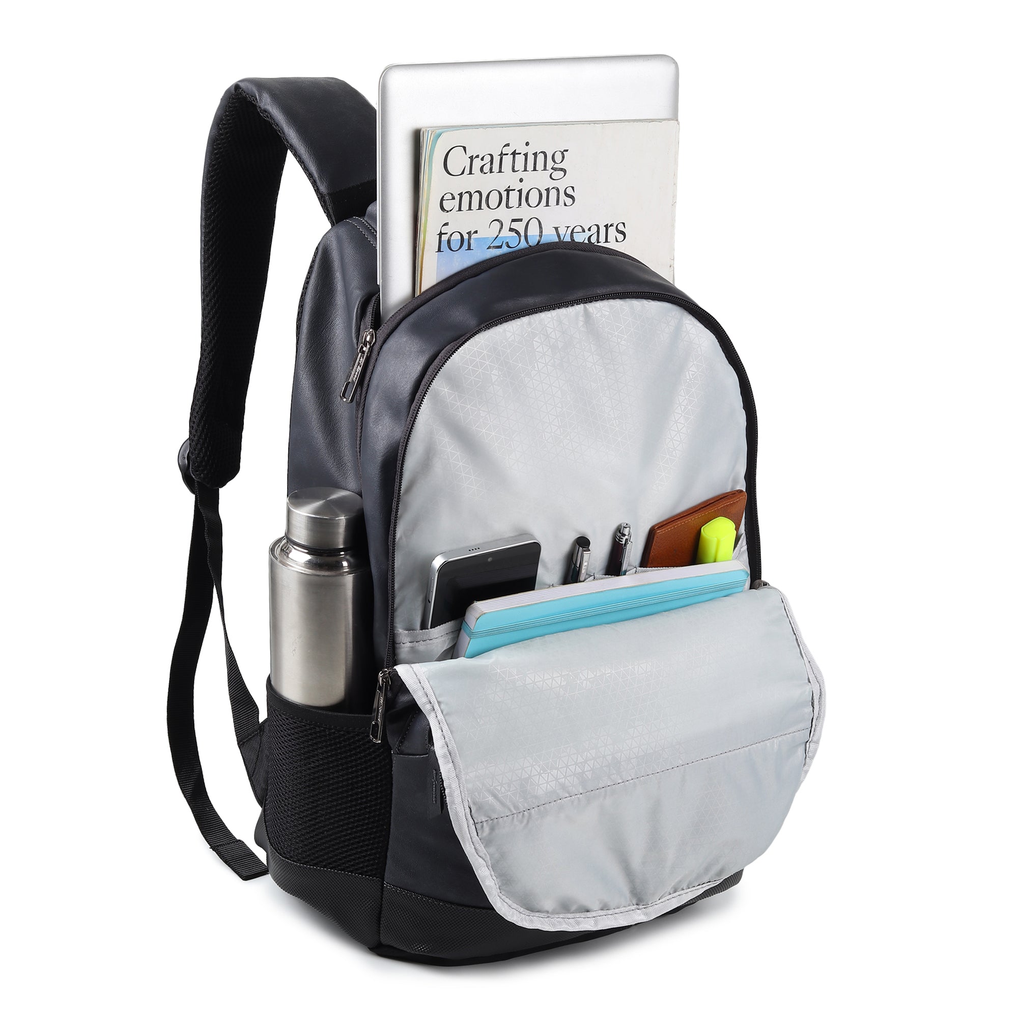 Unisex Colourblocked Backpack-282-Grey