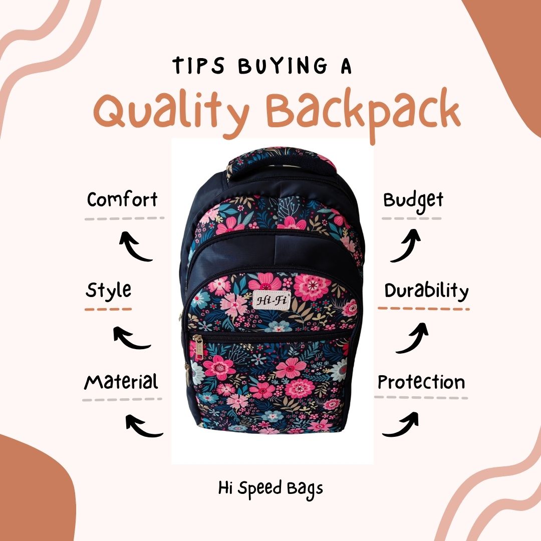Hi Speed bags Laptop backpack 41 litres Casual Bag with Padded Laptop Sleeve for Men & Women | Polyester, Waterproof Backpack for Boys & Girls