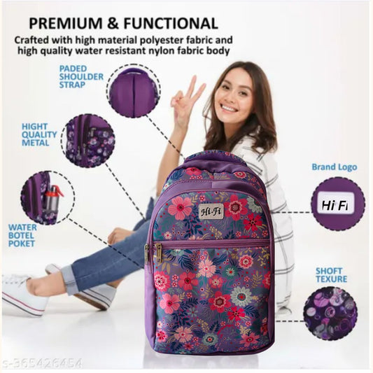 Hi Speed bags Laptop backpack 41 litres Casual Bag with Padded Laptop Sleeve for Men & Women | Polyester, Waterproof Backpack for Boys & Girls