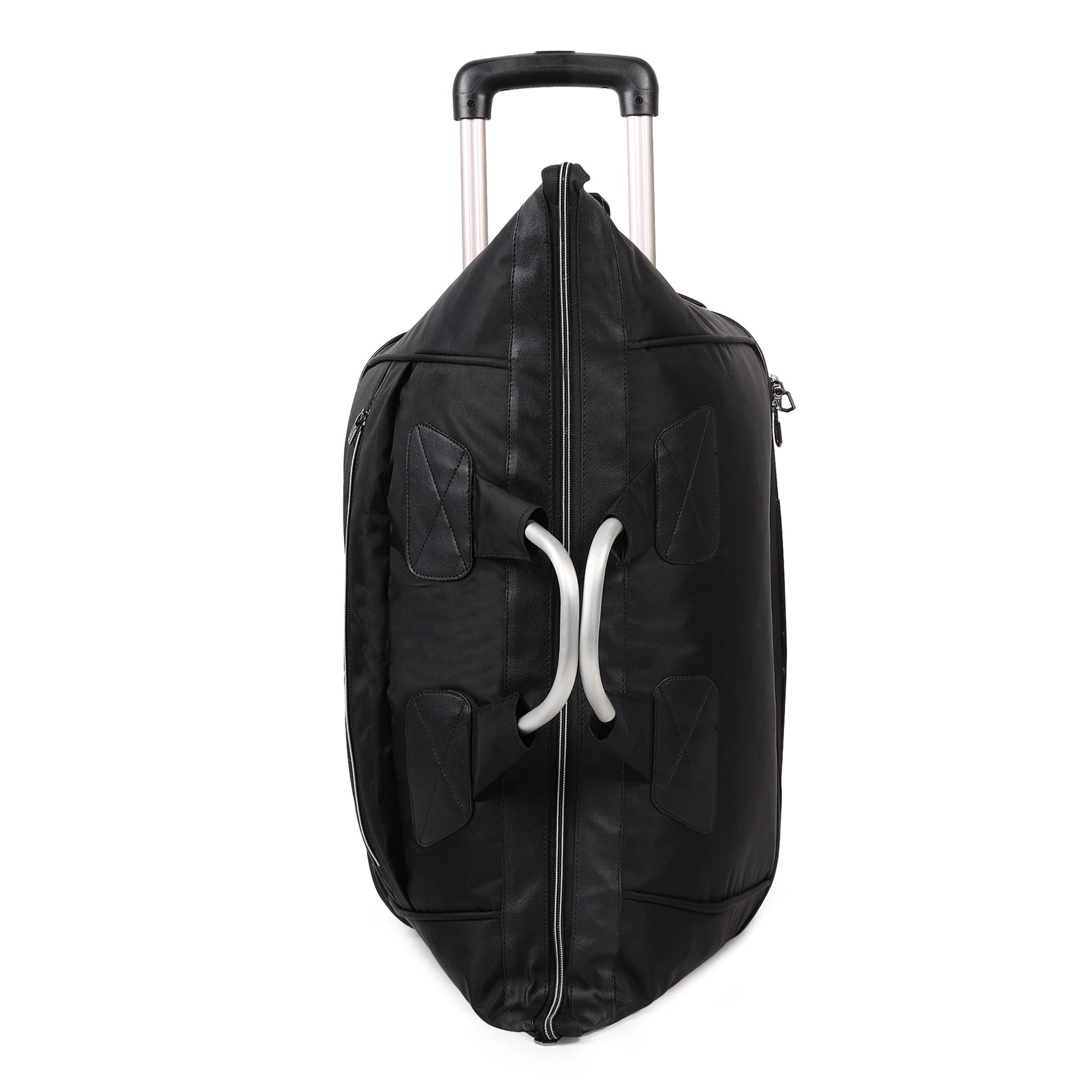 Hi Speed Black Trolley Duffle Travel Bag with Wheels