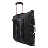 Hi Speed Black Trolley Duffle Travel Bag with Wheels