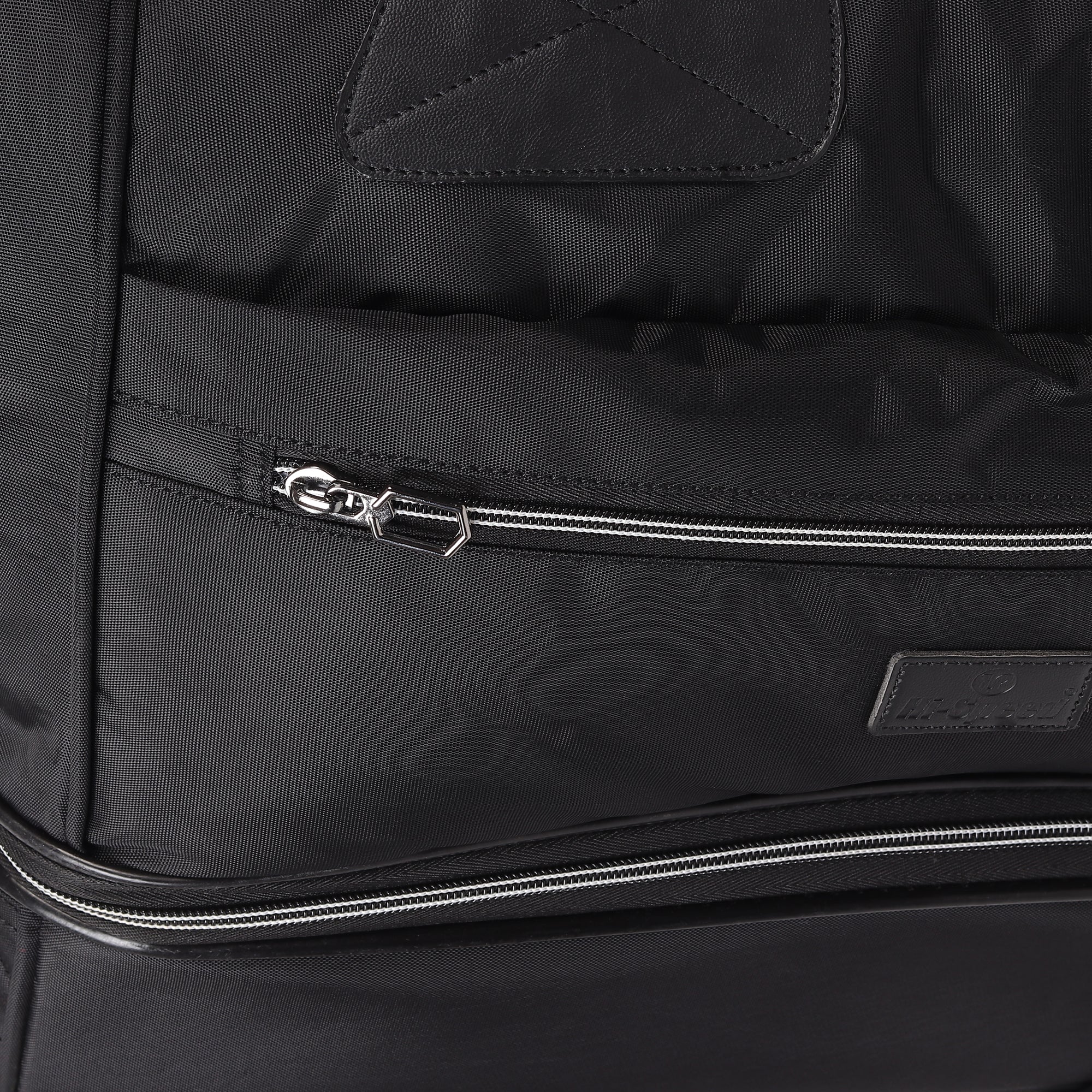 Hi Speed Black Trolley Duffle Travel Bag with Wheels