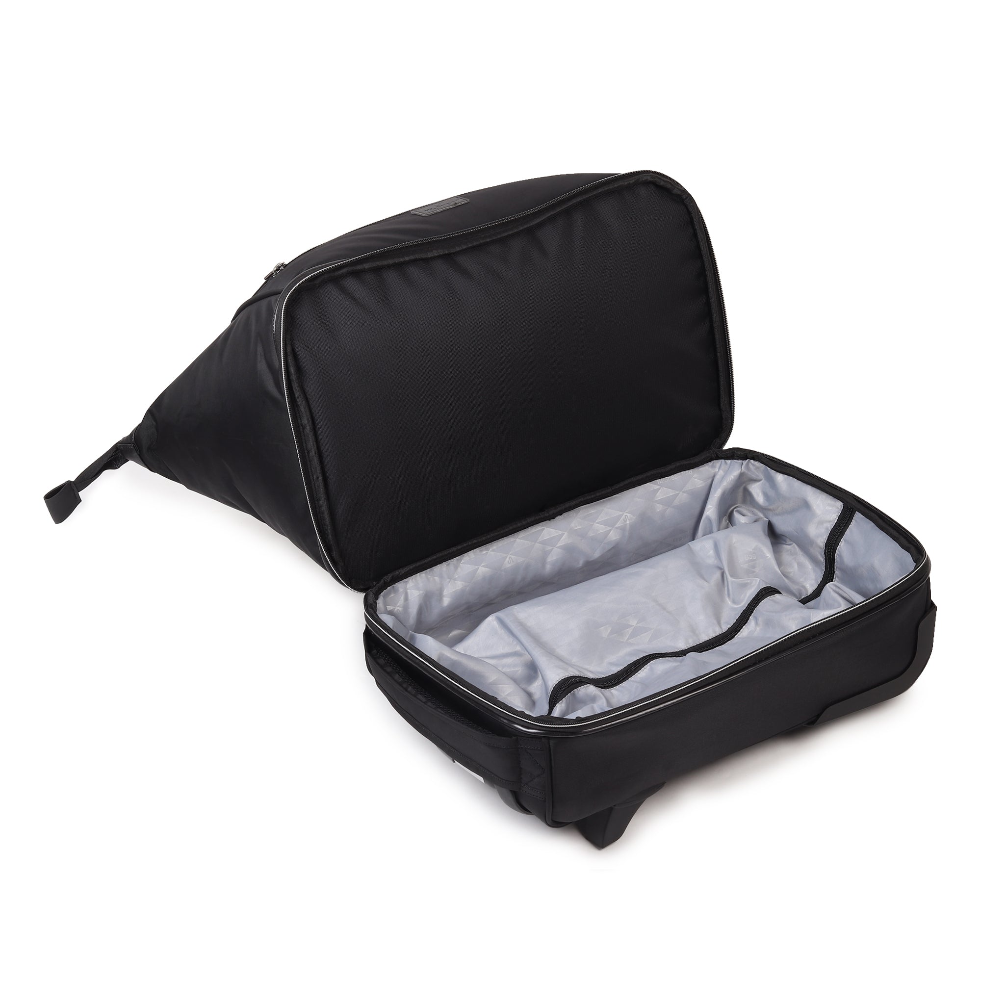 Hi Speed Black Trolley Duffle Travel Bag with Wheels