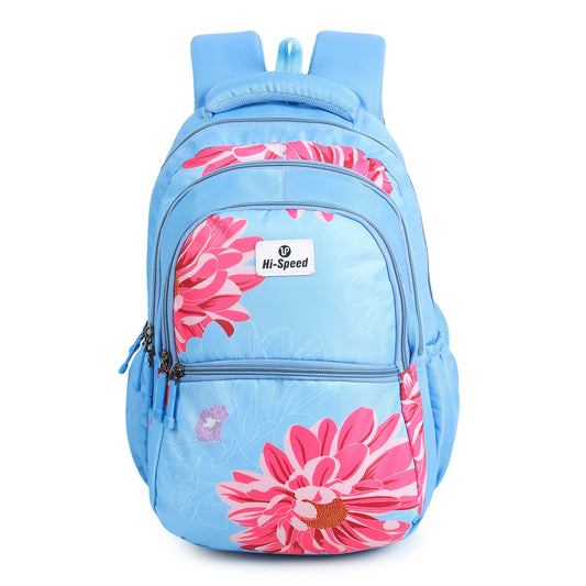 Hi-Speed Large 31 L Laptop Backpack Schoolbag For Primary School Students,With Printed Design 7 - 12 Years - 249-Sky Blue