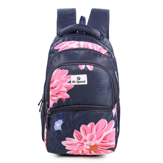 Hi-Speed Large 31 L Laptop Backpack Schoolbag For Primary School Students,With Printed Design 7 - 12 Years - 249-Navy