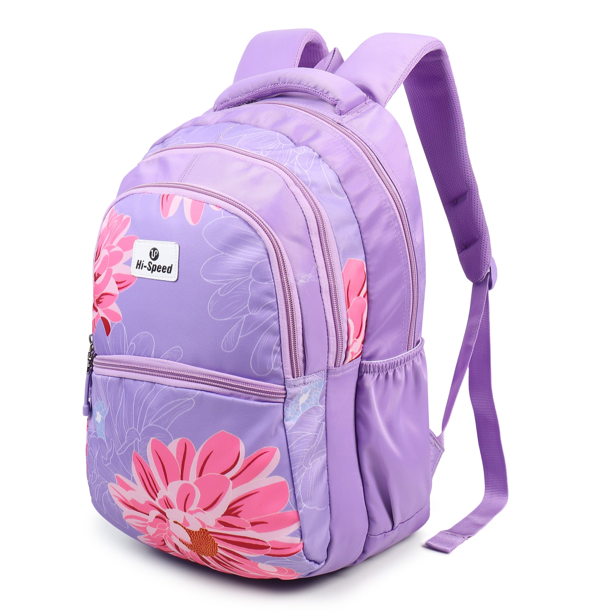 Hi-Speed Large 31 L Laptop Backpack Schoolbag For Primary School Students,With Printed Design 7 - 12 Years-249-purple