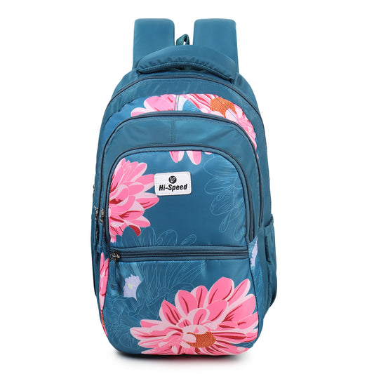 Hi-Speed Large 31 L Laptop Backpack Schoolbag For Primary School Students,With Printed Design 7 - 12 Years - 249-Turqoiuse