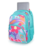 Large 32 L Backpack Lime Floral Printed School for women & girls  