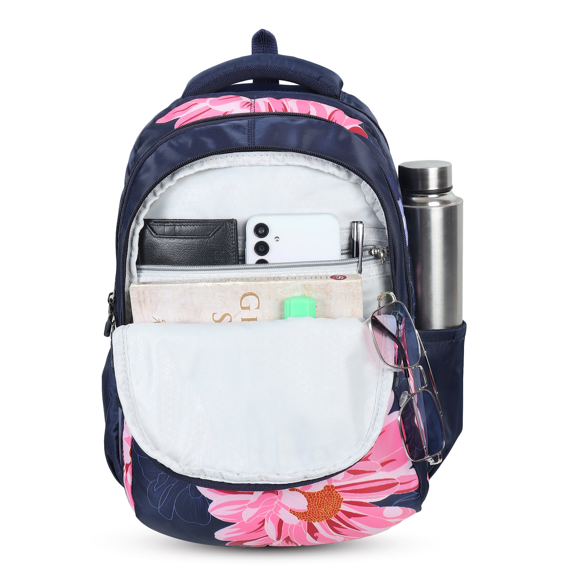 Hi-Speed Large 31 L Laptop Backpack Schoolbag For Primary School Students,With Printed Design 7 - 12 Years - 249-Navy
