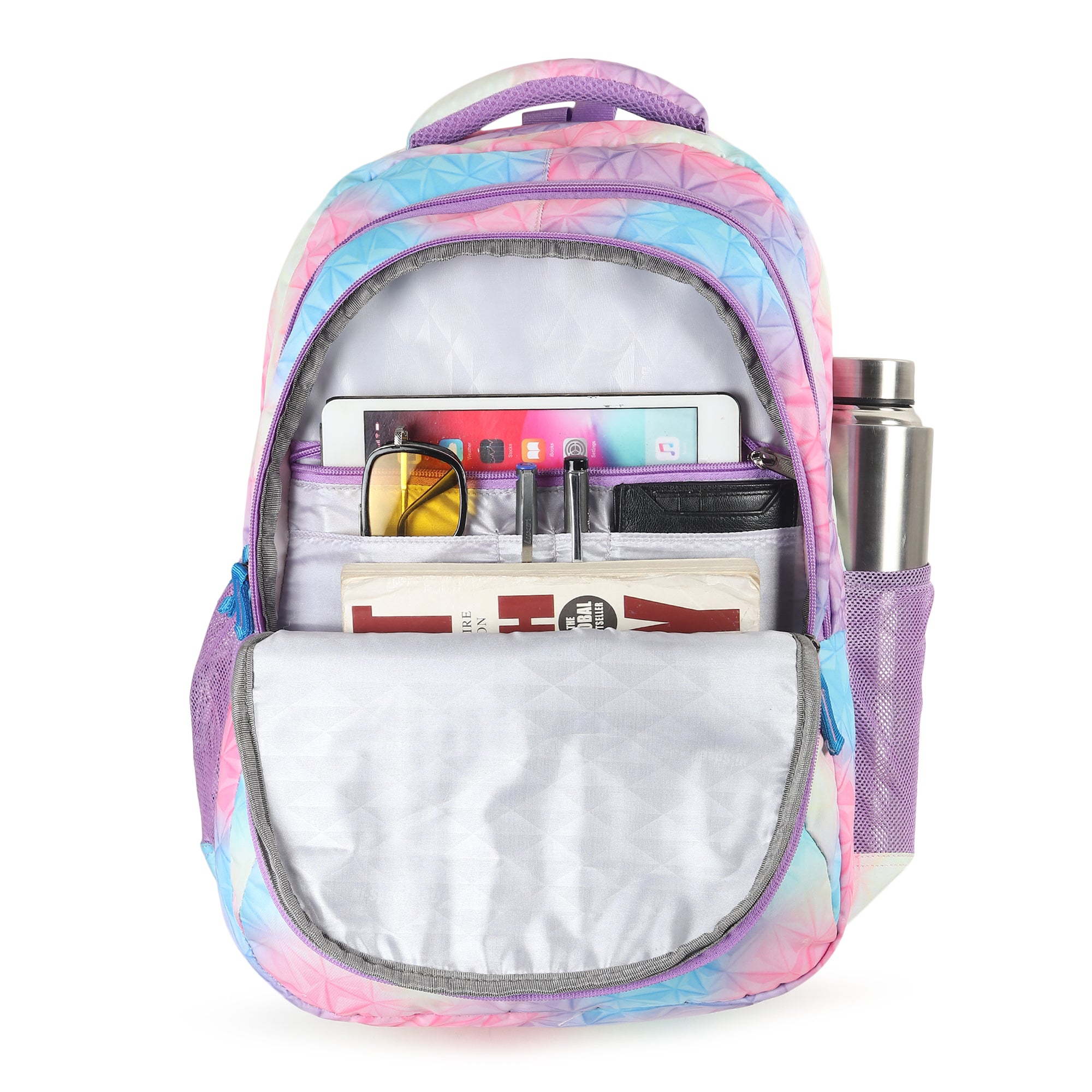 Large 32 L Backpack Lime Floral Printed School for women & girls  225