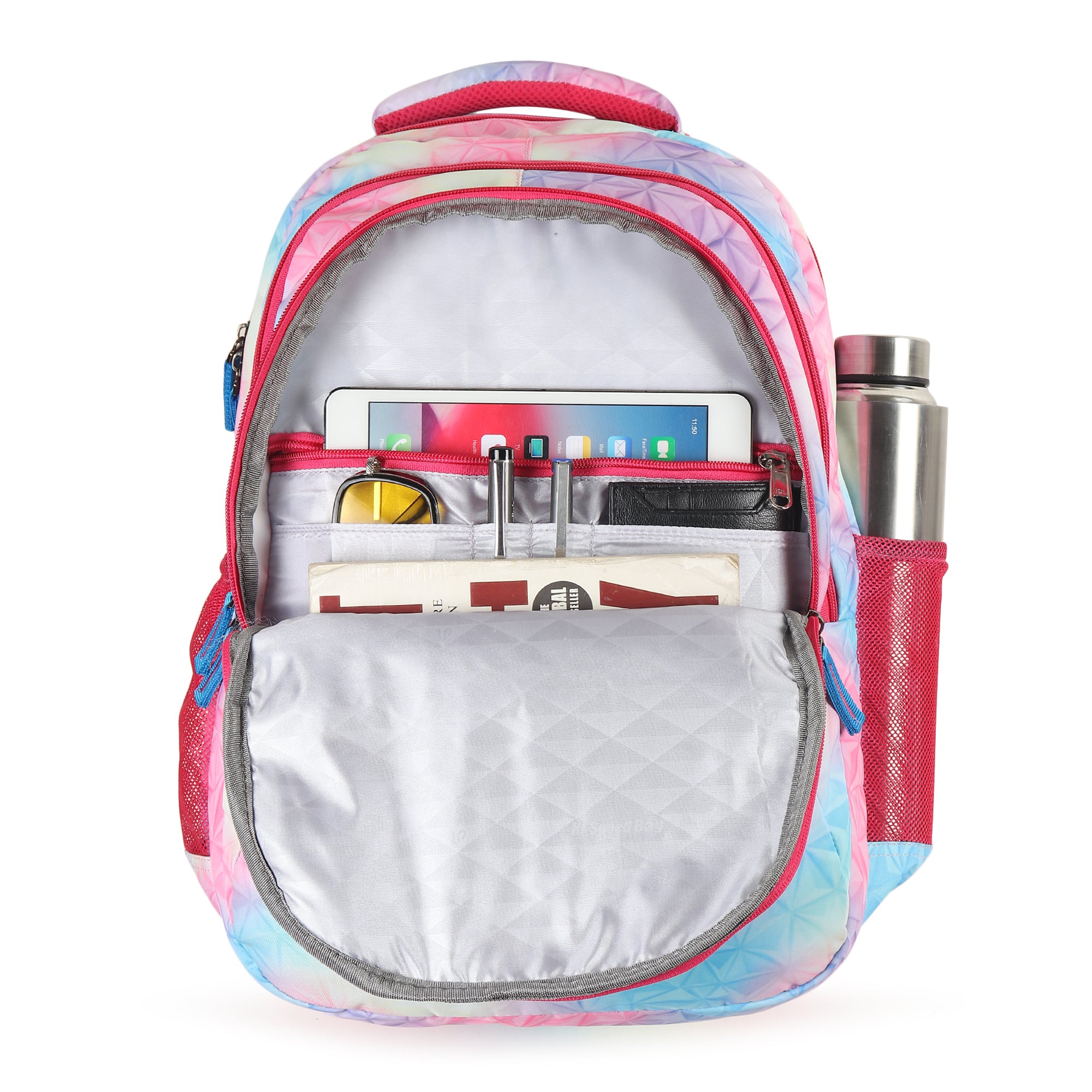 Large 32 L Backpack Lime Floral Printed School for women & girls  225