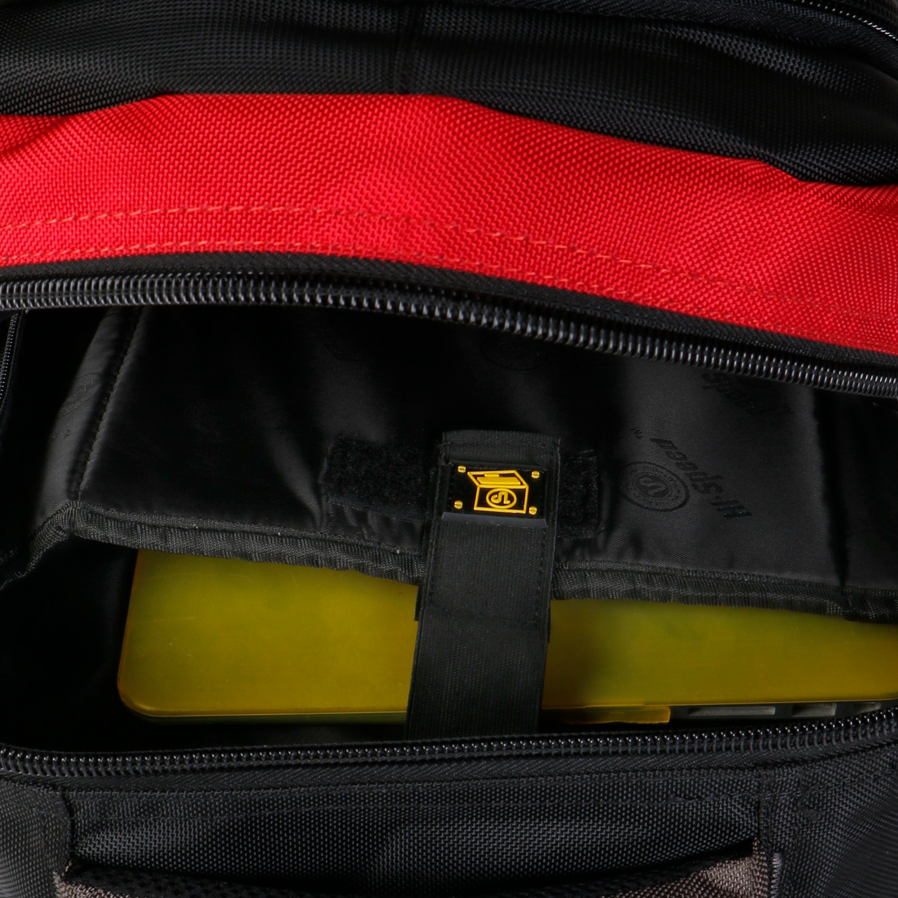 Backpack for men, waterproof laptop bag, college backpack, office bag for women, travel backpack 35L, red black backpack, Hi-Speed backpack
